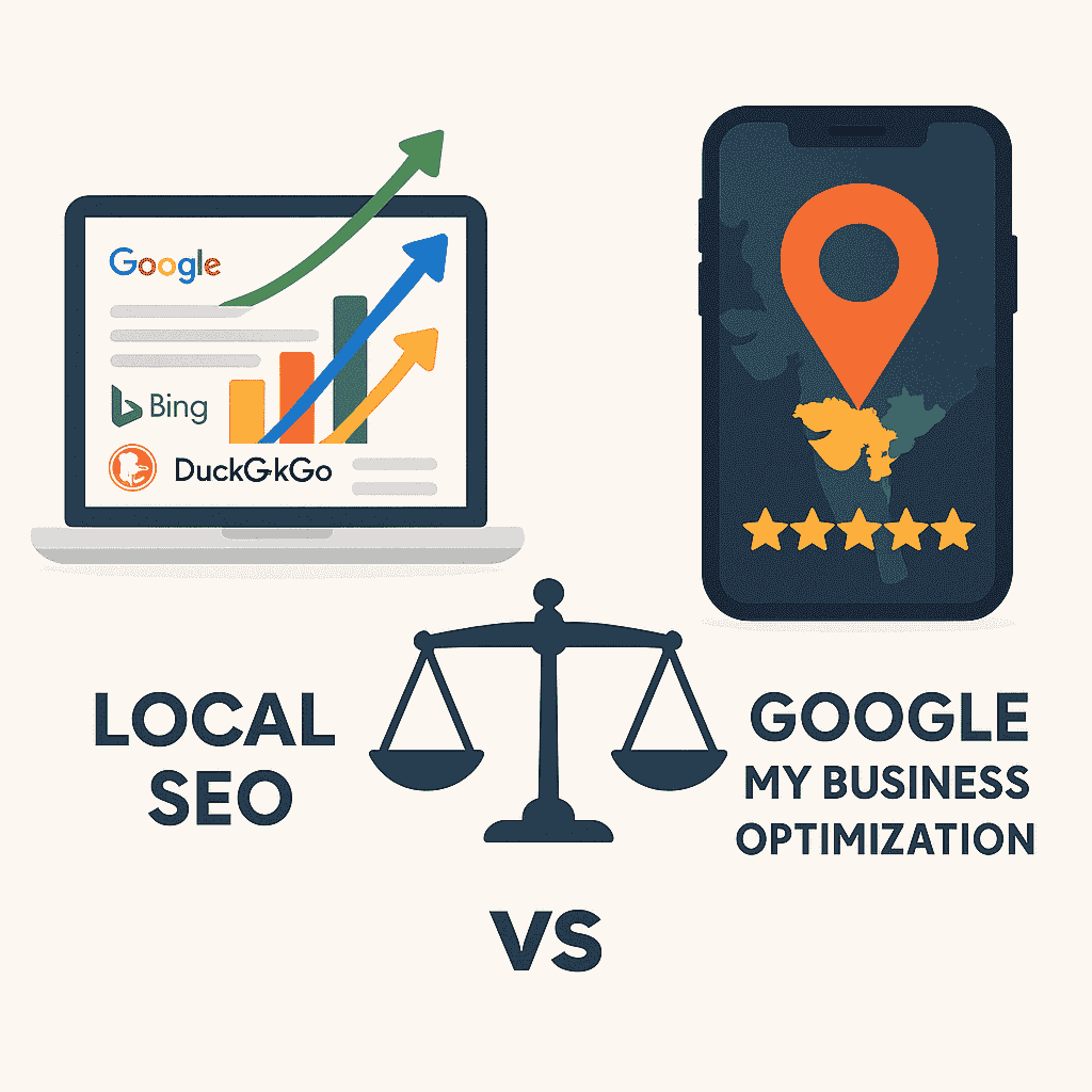 Local SEO vs. Google My Business Optimization – What Gujarat Businesses Must Know in 2025 img
